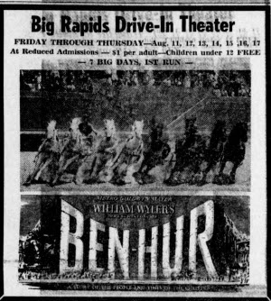Big Rapids Drive-In Theatre - 10 August 1961 Ad (newer photo)